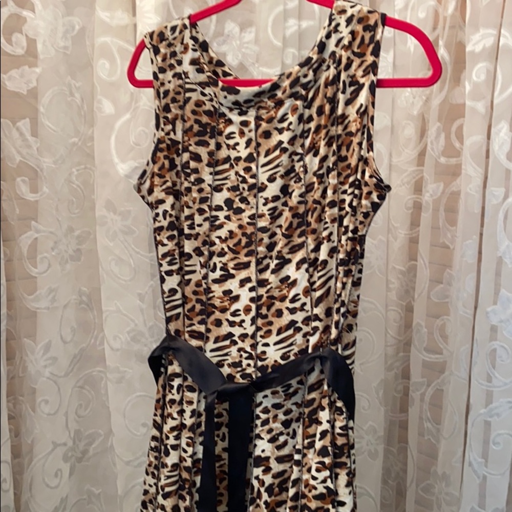 NWT Animal Print sleeveless dress SZ:PXL